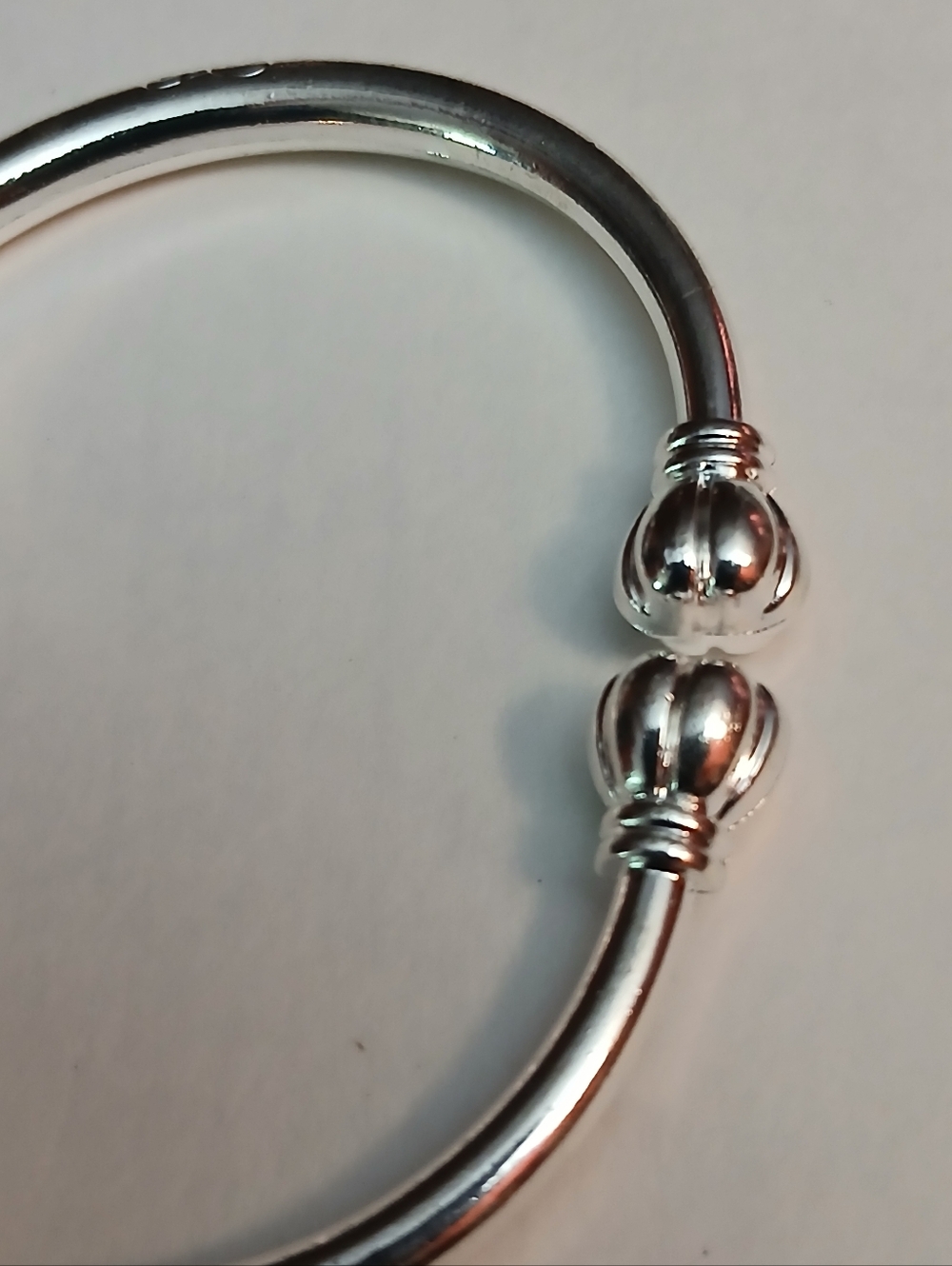 Thick Plated 999 Silver Solid Opening Bracelet - Picture 3 of 10